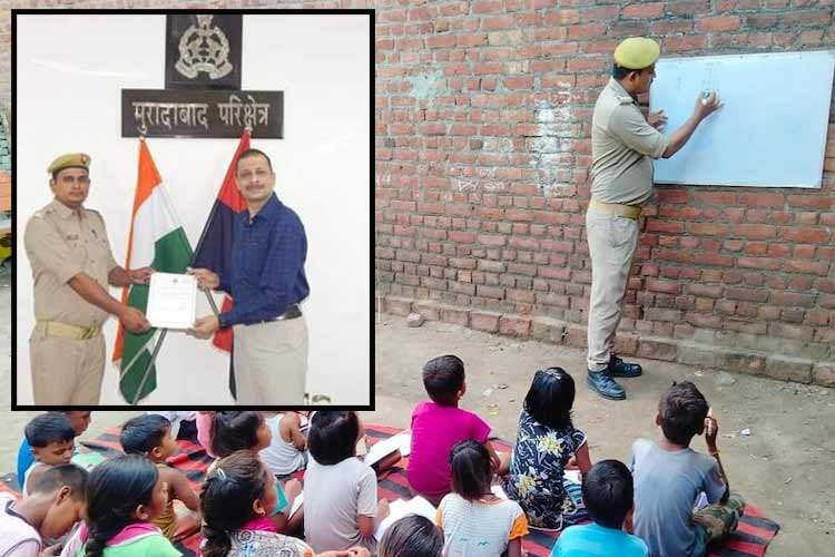 उत्तर प्रदेश पुलिस विभाग का यह सिपाही गरीब बच्चों को मुफ्त में देता है शिक्षा, DIG से मिल चुका सम्मान