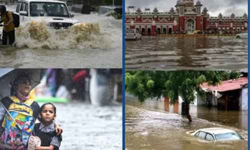 UP Weather Update : लखनऊ समेत 28 जिलों में IMD का अलर्ट, हाहाकारी बारिश का कहर, आफत शहर-शहर 